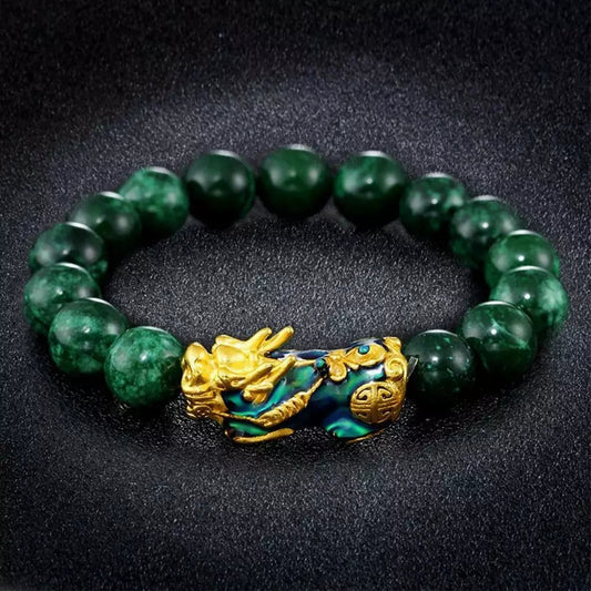 💚 Bracelet Feng Shui en Malachite 💚