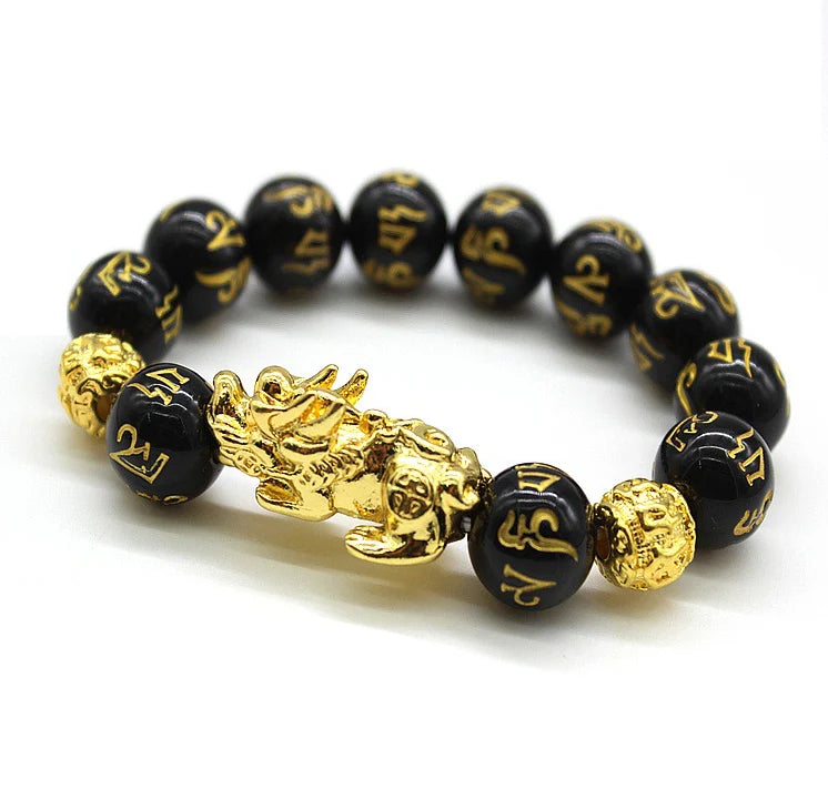 🖤 Bracelet Feng Shui en Obsidienne 🖤